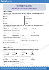Đề thi giữa kì 1 Tiếng Anh 9 Right on! - Đề số 1